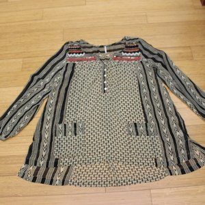 Free People Oversized Beaded Boho Tunic